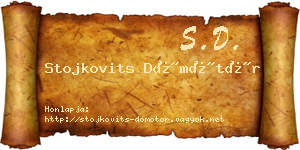Stojkovits Dömötör névjegykártya